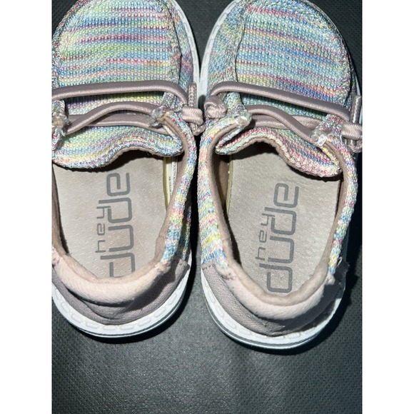 Hey Dude Wendy Baby Toddler Sox Sneakers Size K6 6 Pastel Slip On Shoes Pink - Picture 6 of 7